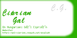 ciprian gal business card